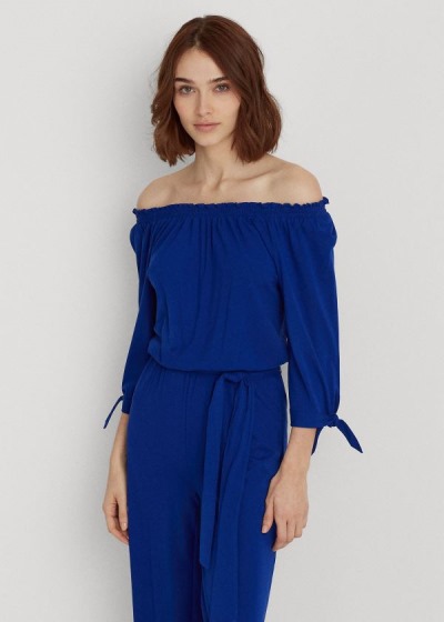 Ralph Lauren Off-the-Shoulder Jumpsuit Dame Danmark (KOCRP2937)